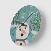 Schneemann Wanduhr (Winkel)