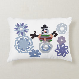 Schneemann warm dekokissen
