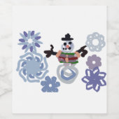 Schneemann warm weinetikett (Einzelnes Label)