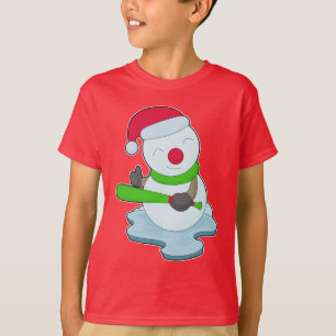Schneemann Weihnachten Baseball T-Shirt