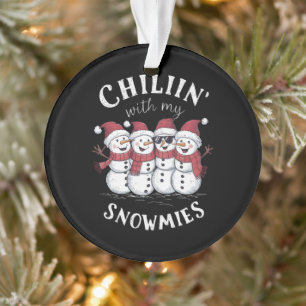 Schneemann Weihnachten Chillen Mit Meinen Schneefr Ornament