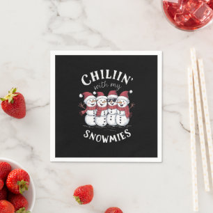 Schneemann Weihnachten Chillen Mit Meinen Schneefr Serviette