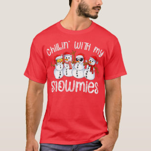 Schneemann Weihnachten Chillen Mit Meinen Schneefr T-Shirt