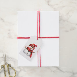 Schneemann Weihnachten Feiertag XMas Geschenkanhänger