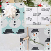 Schneemann Weihnachten  Geschenkpapier Set
