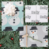 Schneemann Weihnachten  Geschenkpapier Set