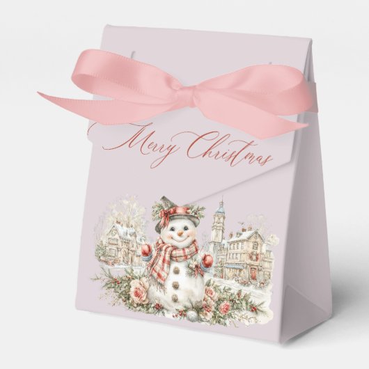 Schneemann Weihnachten Geschenkschachtel (Vorderseite)