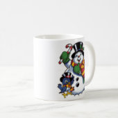 Schneemann-Weihnachten Kaffeetasse (VorderseiteRechts)