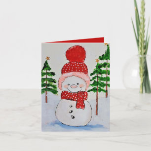 Schneemann Weihnachten Karte