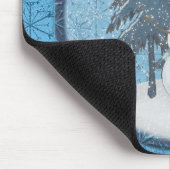 Schneemann-Weihnachten Mousepad (Ecke)
