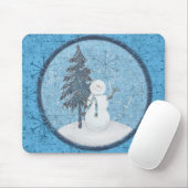 Schneemann-Weihnachten Mousepad (Mit Mouse)