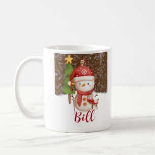 Schneemann, Weihnachts-Personalisiert-Kaffee-Tasse Kaffeetasse