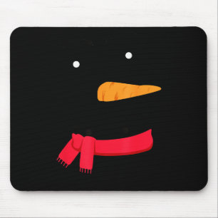 Schneemann, Weihnachts-Schneemann-Gesicht Mousepad
