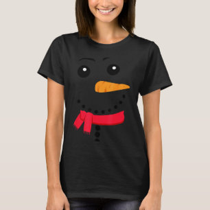Schneemann, Weihnachts-Schneemann-Gesicht T-Shirt