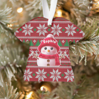 Schneemann-Weihnachts-Shirt-Ornament mit individue Ornament