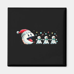 Schneemann Weihnachts Tee Schneemann Gamer  Magnet