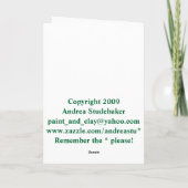 Schneemann-Weihnachtsbaum-Gruß-Karte Feiertagskarte (Rückseite)