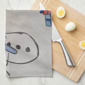 Schneemann & Weihnachtsbaum Handtuch (Viertel Falte)