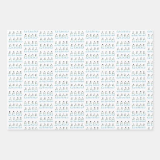 Schneemann Weihnachtsblätter Wrapping Paper Ananas Geschenkpapier Set (Vorderseite 3)