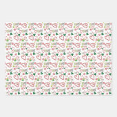 Schneemann Weihnachtsblätter Wrapping Paper Ananas Geschenkpapier Set (Vorderseite 2)