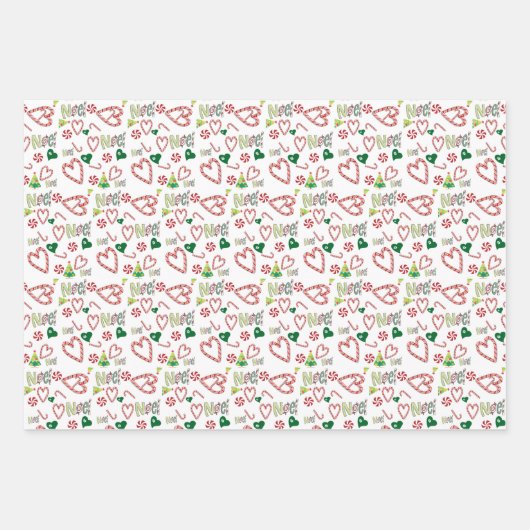 Schneemann Weihnachtsblätter Wrapping Paper Ananas Geschenkpapier Set (Vorderseite 2)