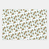 Schneemann Weihnachtsblätter Wrapping Paper Ananas Geschenkpapier Set (Vorderseite)