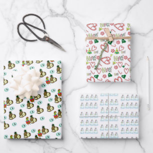 Schneemann Weihnachtsblätter Wrapping Paper Ananas Geschenkpapier Set