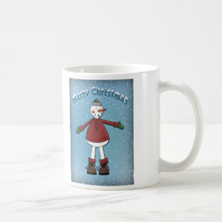 Schneemann - Weihnachtsentwurf Kaffeetasse