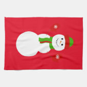 Schneemann-WeihnachtsGeschirrtuch Geschirrtuch (Horizontal)