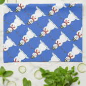 Schneemann-WeihnachtsGeschirrtuch Küchentuch (Gefaltet)