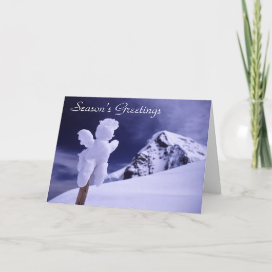 Schneemann-Weihnachtskarte Feiertagskarte (Vorderseite)