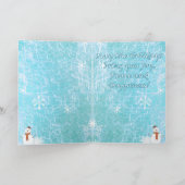 Schneemann-Weihnachtskarte Feiertagskarte (Innenseite)