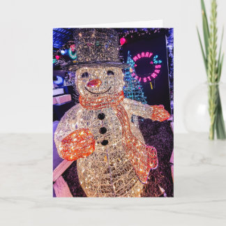 Schneemann-Weihnachtskarte Feiertagskarte