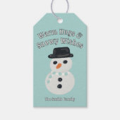 Schneemann-Weihnachtskarte Geschenkanhänger (Vorderseite)
