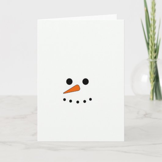 Schneemann-Weihnachtskarte Karte (Vorderseite)