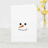 Schneemann-Weihnachtskarte Karte (Gelbe Blume)