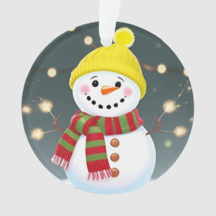 Schneemann Weihnachtsmann Ornamente Feiertagsgesch