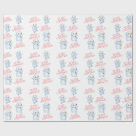 Schneemann-Weihnachtspapier Geschenkpapier