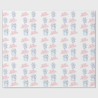 Schneemann-Weihnachtspapier Geschenkpapier