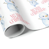 Schneemann-Weihnachtspapier Geschenkpapier (Rolleneckpunkt)