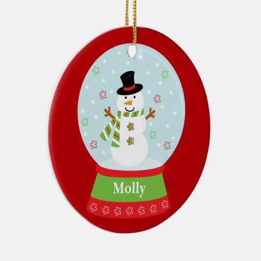 Schneemann-Weihnachtsverzierung Keramik Ornament (Rechts)