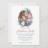 Schneemann Weihnachtswasserfarbe elegant Einladung (Vorderseite)