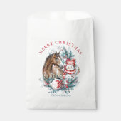 Schneemann Weihnachtswasserfarbe elegant Geschenktütchen (Vorderseite)