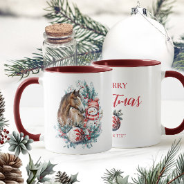 Schneemann Weihnachtswasserfarbe elegant Tasse