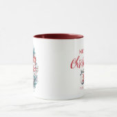 Schneemann Weihnachtswasserfarbe elegant Tasse (Zentrum)