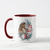 Schneemann Weihnachtswasserfarbe elegant Tasse (Links)
