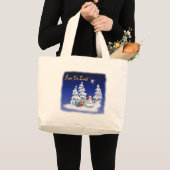 Schneemann Weltfrieden Jumbo Stoffbeutel (Vorderseite (Produkt))