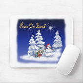 Schneemann Weltfrieden Mousepad (Mit Mouse)