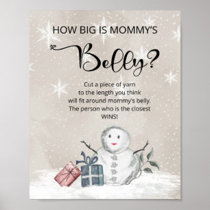 Schneemann wie groß ist das Bauchposter der Mama Poster