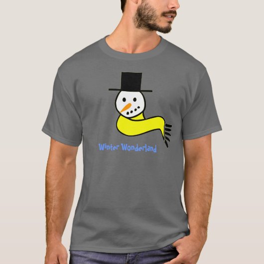 Schneemann-Winter-Märchenland T-Shirt (Vorderseite)